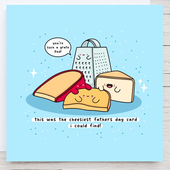 Cheesy Father's Day Kawaii Cheese Pun Art Print
