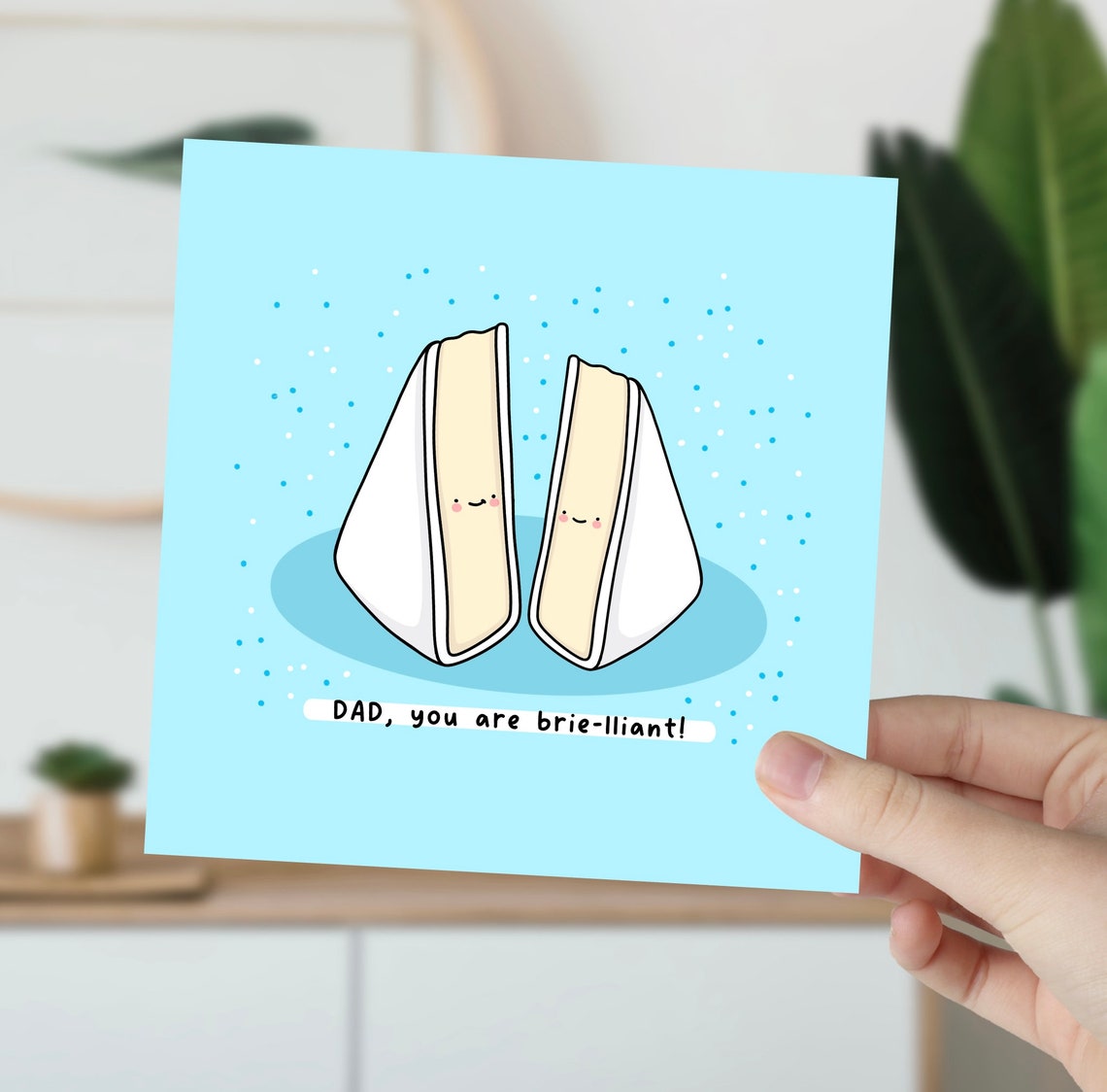 Brie Cheese Wedges DAD You Are Brie-Lliant Fathers Day Wall Art - Image 6