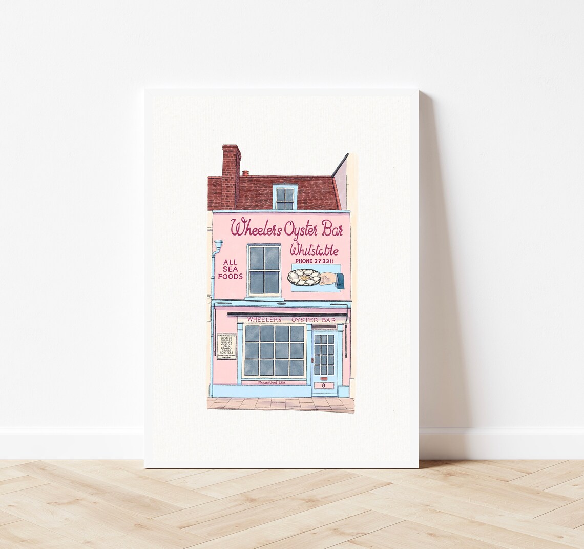 Wheelers Oyster Bar Whitstable Watercolour Art Print - Image 3