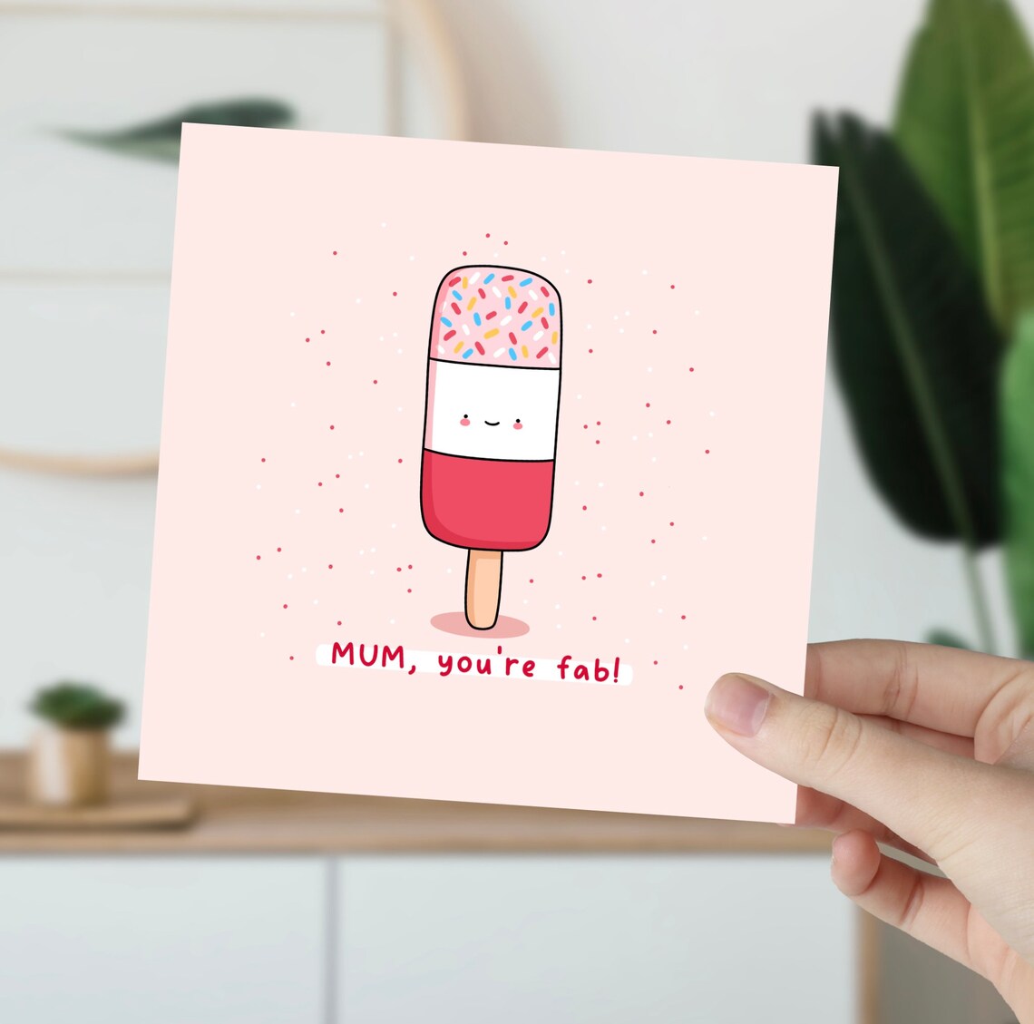 Mum Youre Fab Kawaii Fab Ice Lolly Mothers Day Card Gift Poster - Image 5