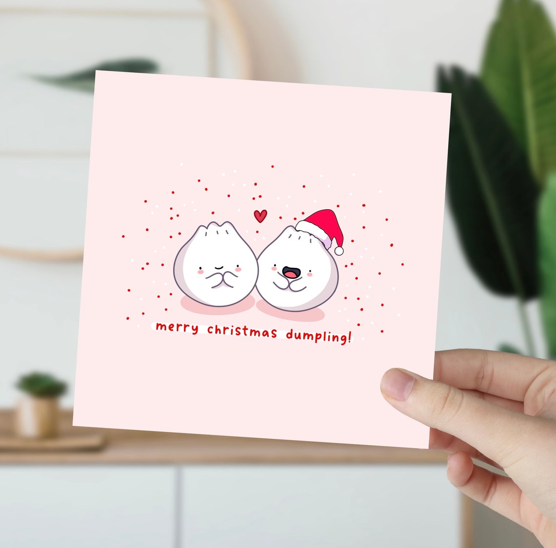 Merry Christmas Dumpling Kawaii Dumpling Pair Christmas Poster - Image 5