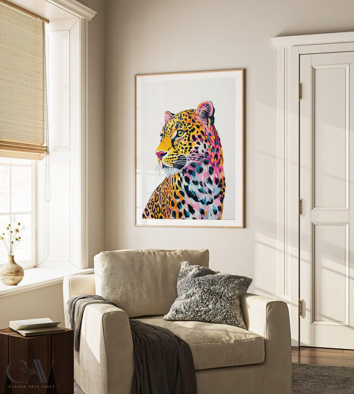 Colorful Leopard Portrait Modern Pop Art Wildlife Animal Poster - Image 3