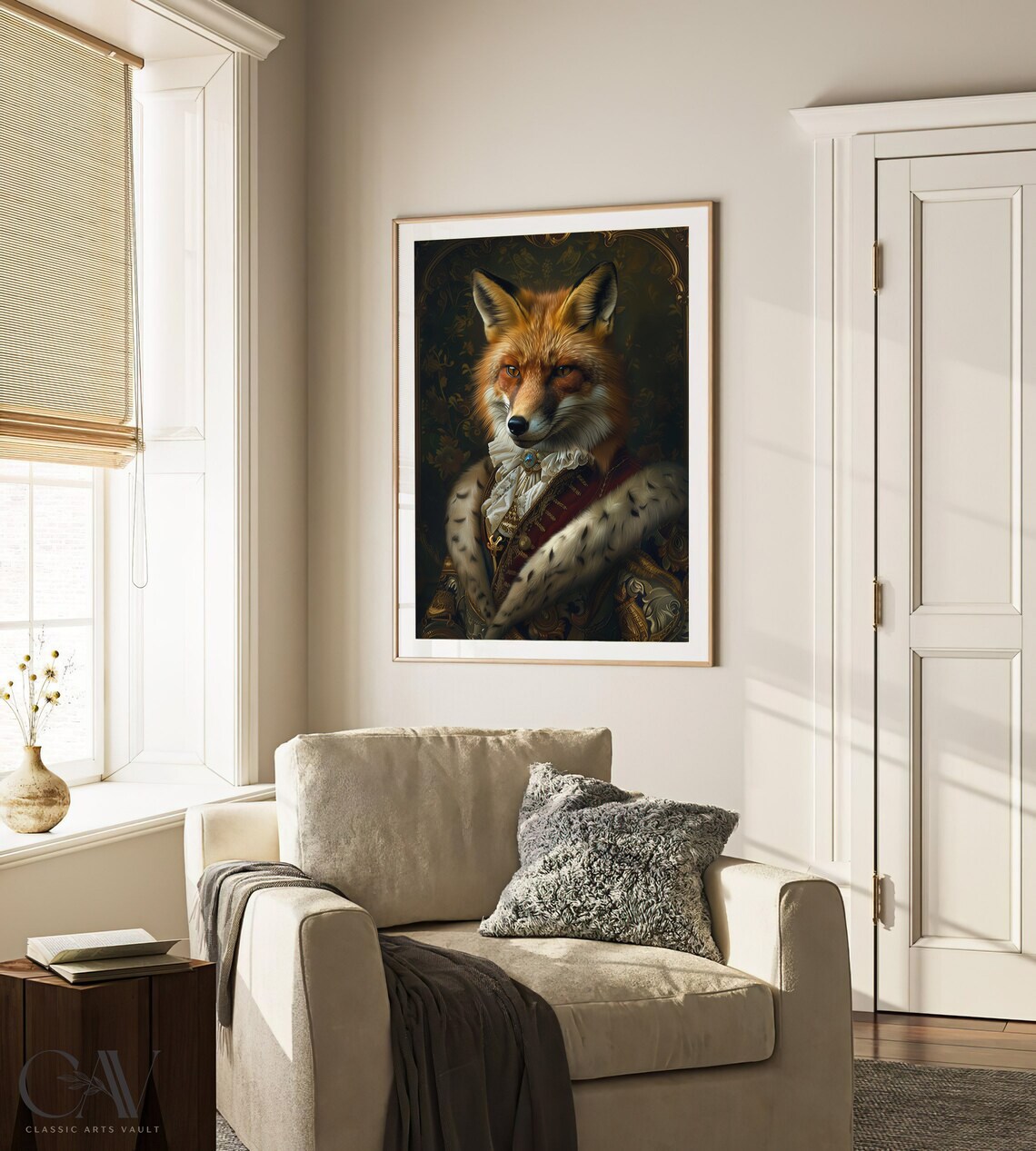 Fox Royal Renaissance Portrait Vintage Art Print - Image 3