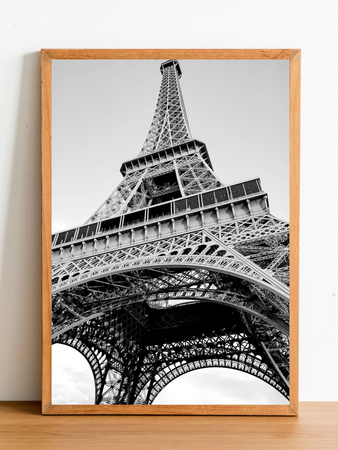Eiffel Tower Paris Black And White Travel Poster - Image 2