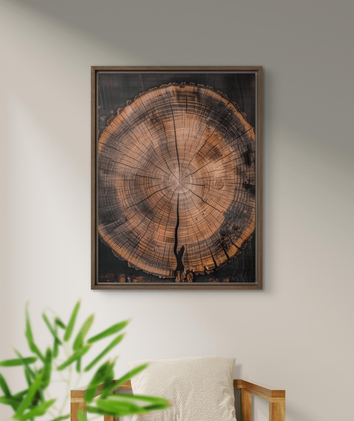 Rustic Tree Ring Art Print, Modern Farmhouse Decor - Image 4