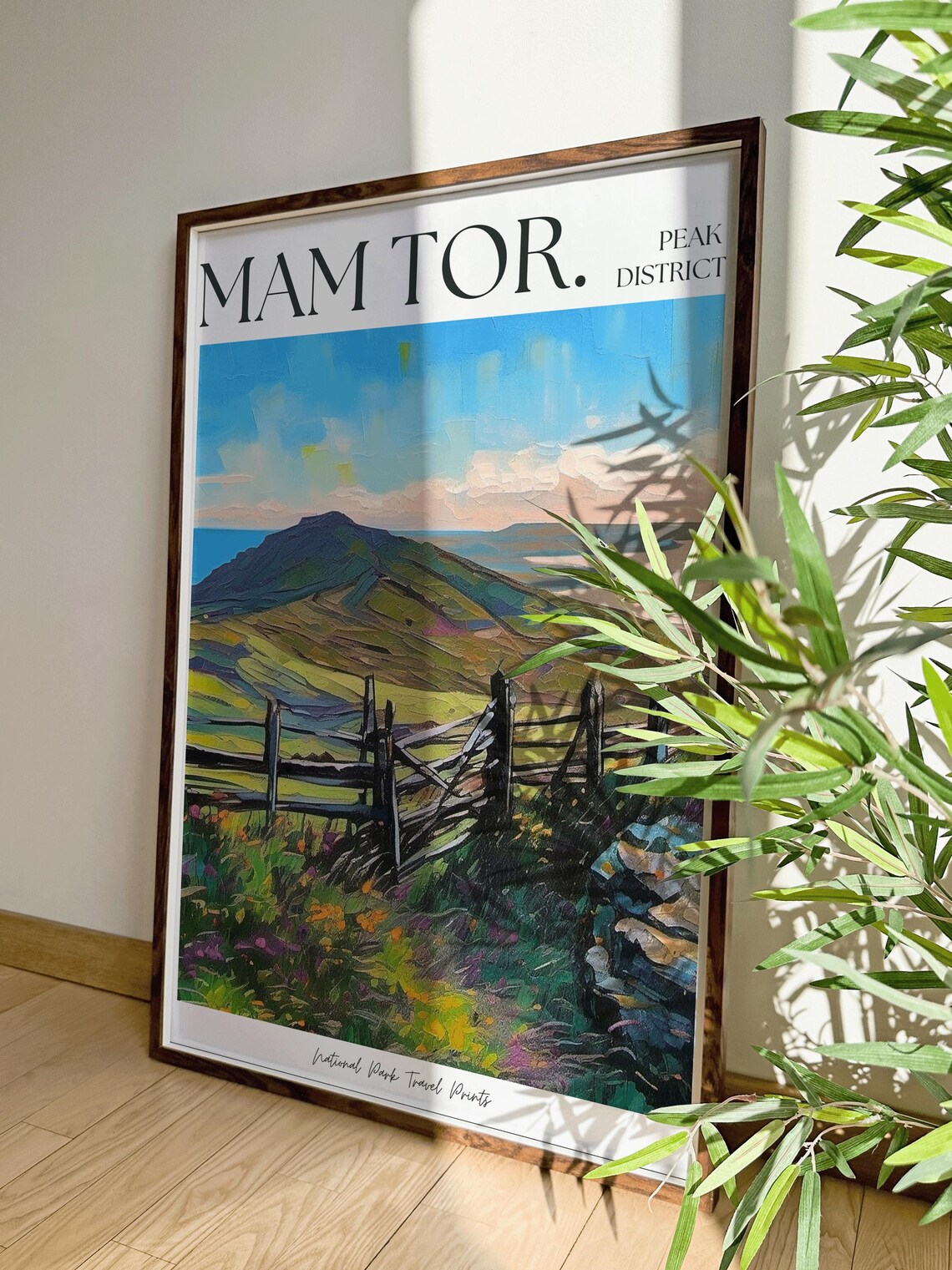 Mam Tor Peak District - Vintage Travel Poster - Image 3