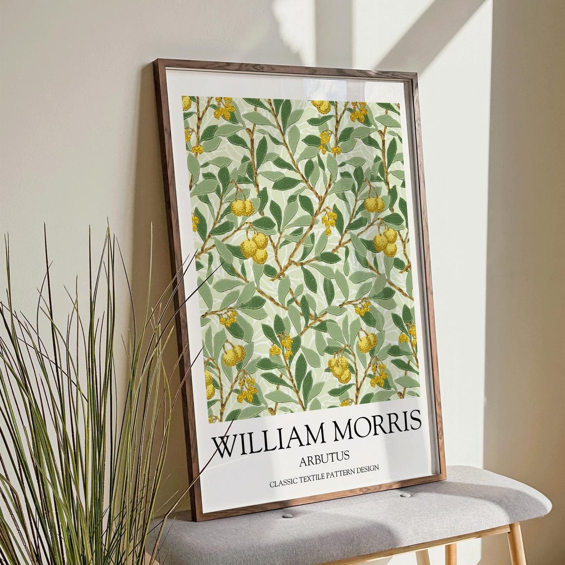 William Morris Arbutus Sage And Lemon, Vintage Poster - Image 5
