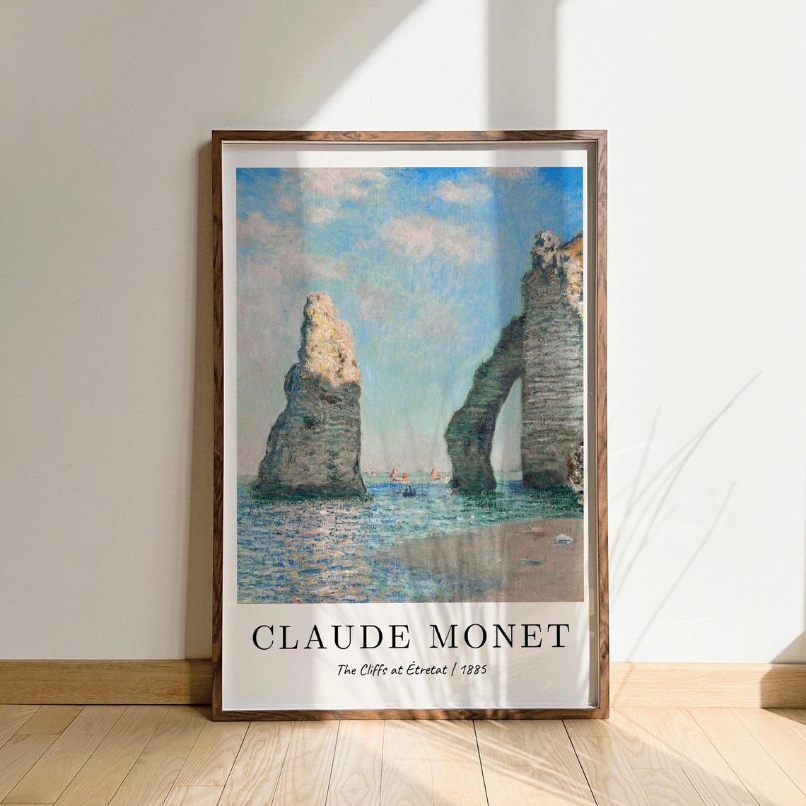 Claude Monet The Cliffs At Tretat, Vintage Poster