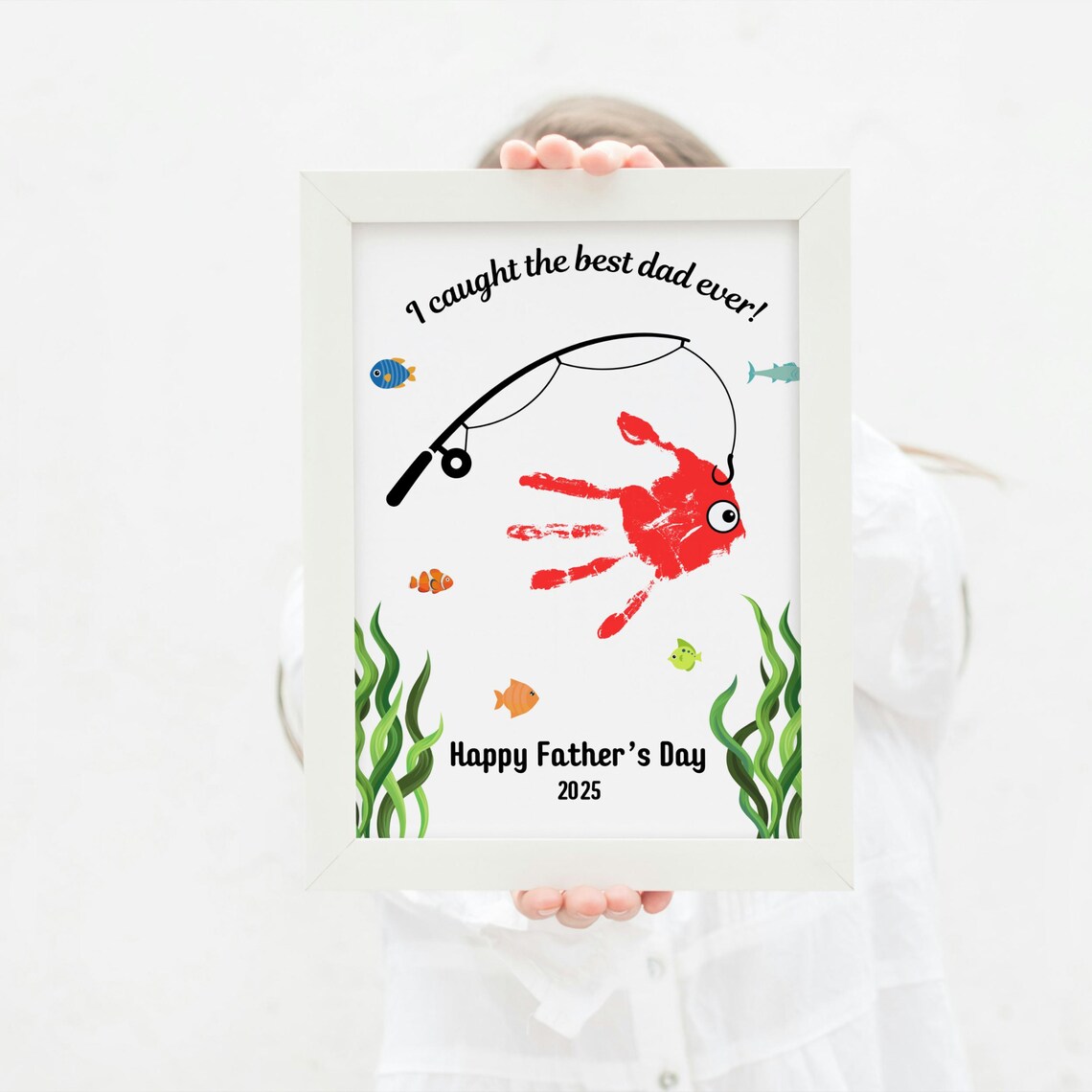 Father's Day Handprint Craft Gift for Dad, Poster - Image 3