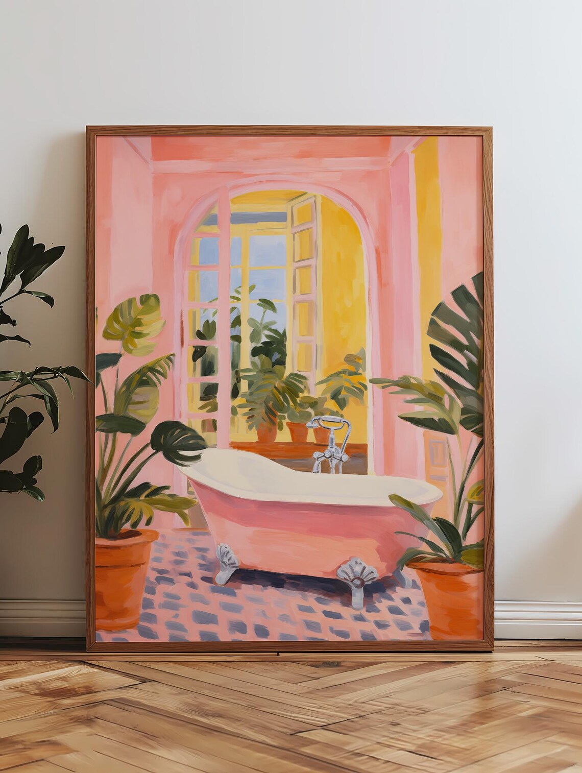 Henri Matisse-Inspired Pink Bathroom Art Print - Image 3