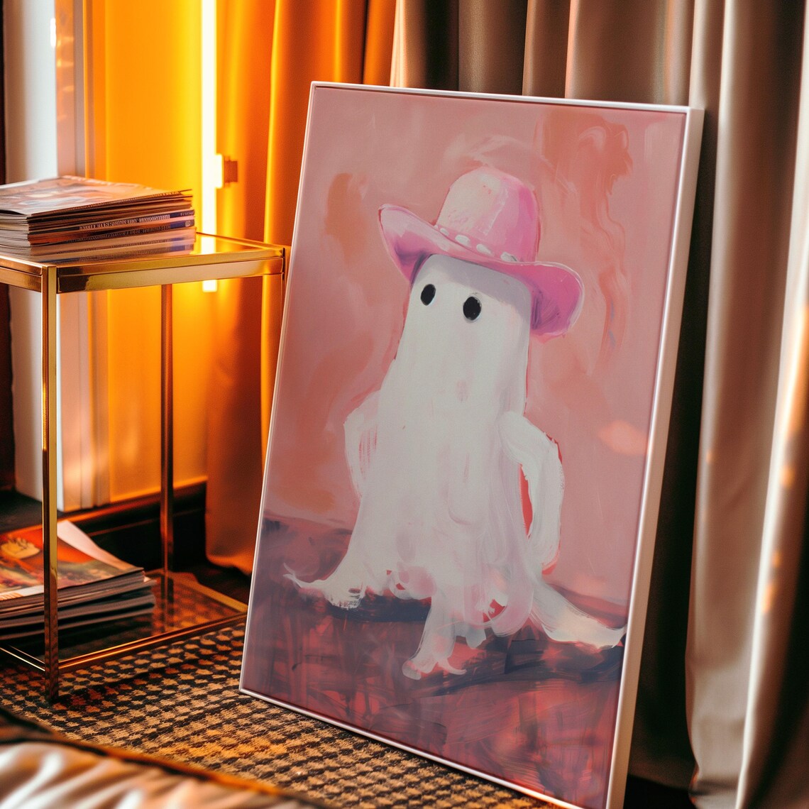 Vintage Western Halloween Ghost Art Print - Image 3