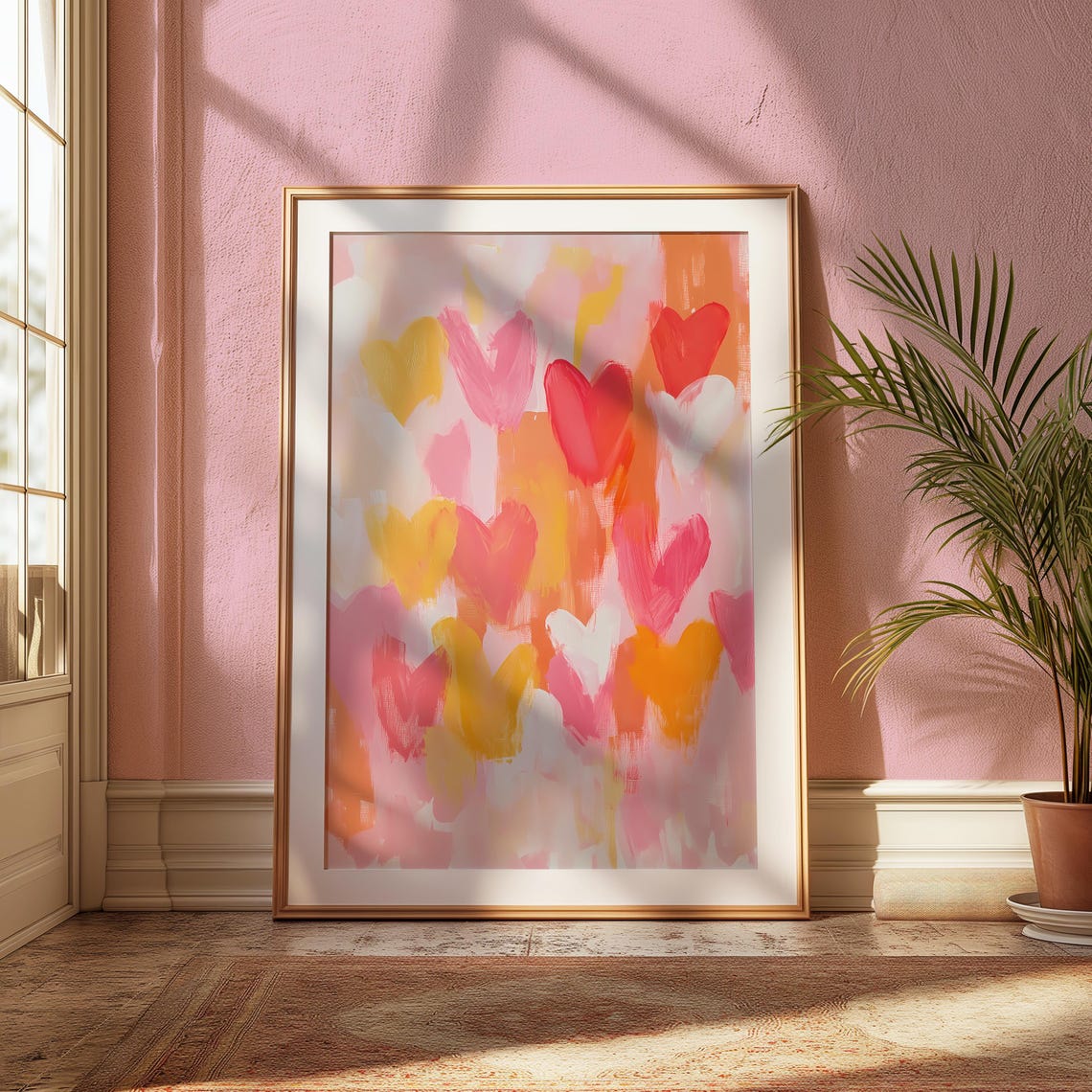 Vintage Heart Painting, Valentines Day Art Print - Image 2
