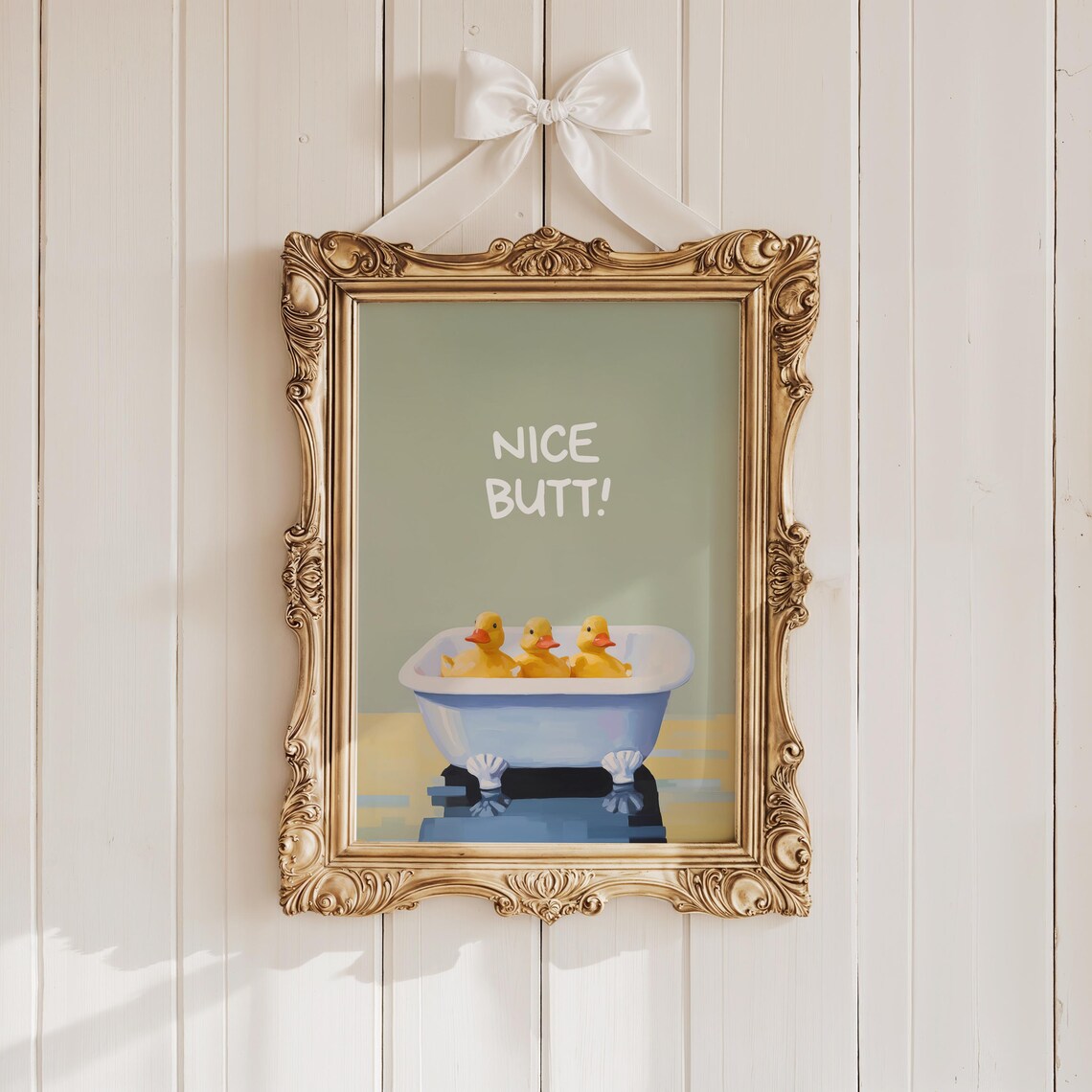Nice Butt Art Print, Cute Bathroom Poster - Image 2