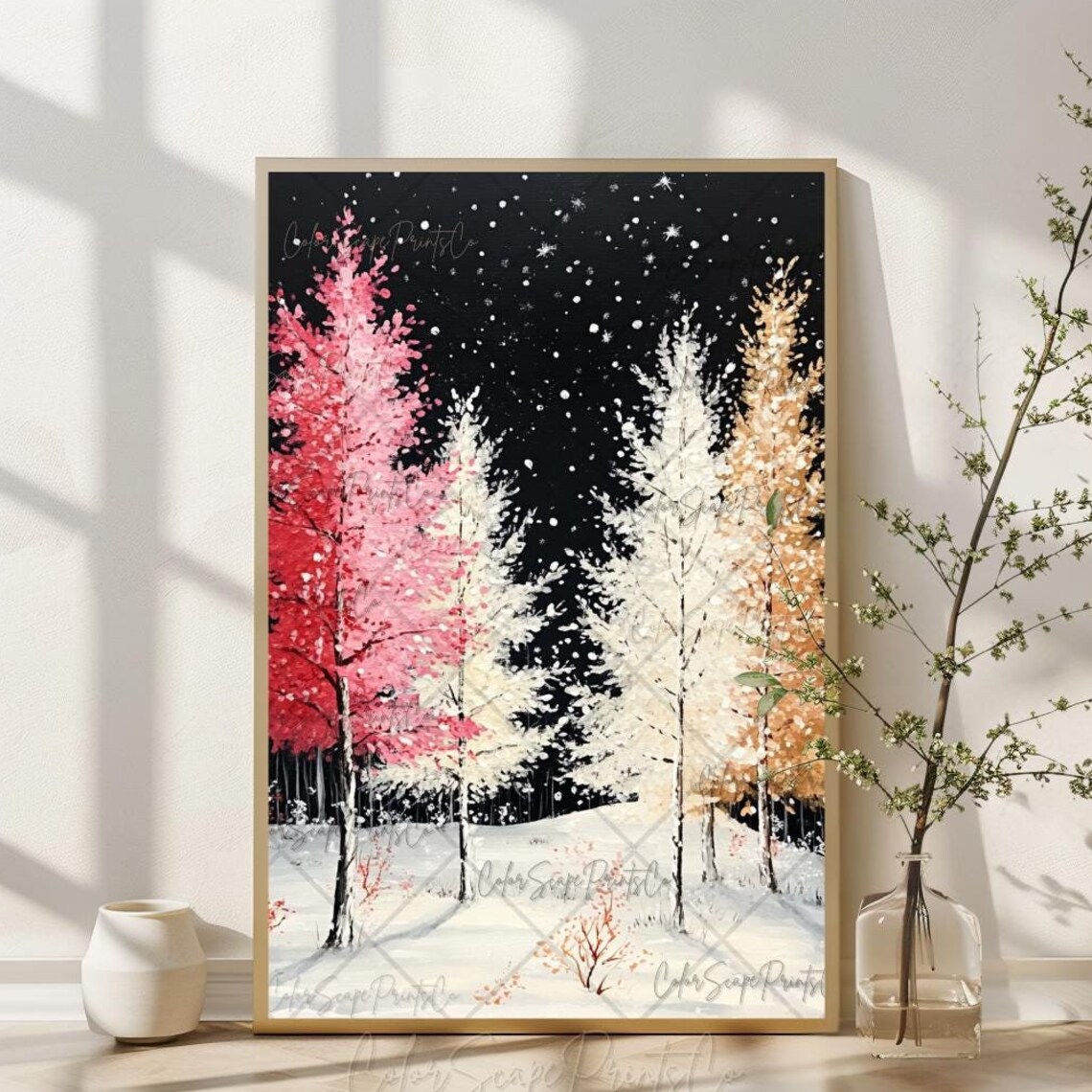 Enchanted Christmas Forest, Whimsical Winter Poster