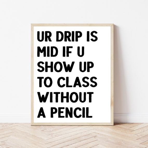 High School Math Classroom Decor Funny Male Teacher Poster