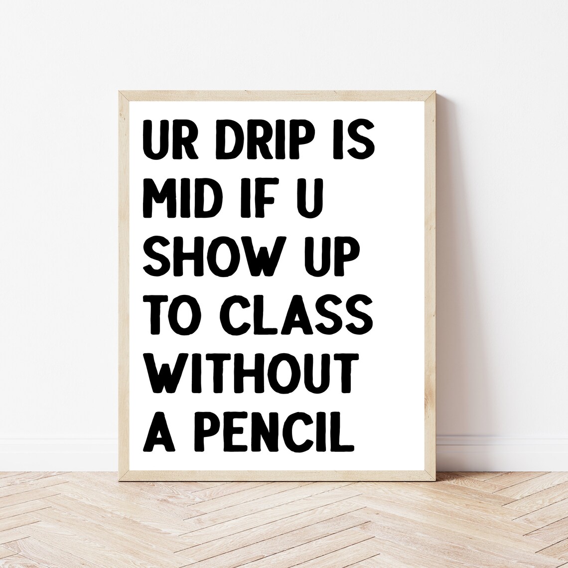 High School Math Classroom Decor Funny Male Teacher Poster