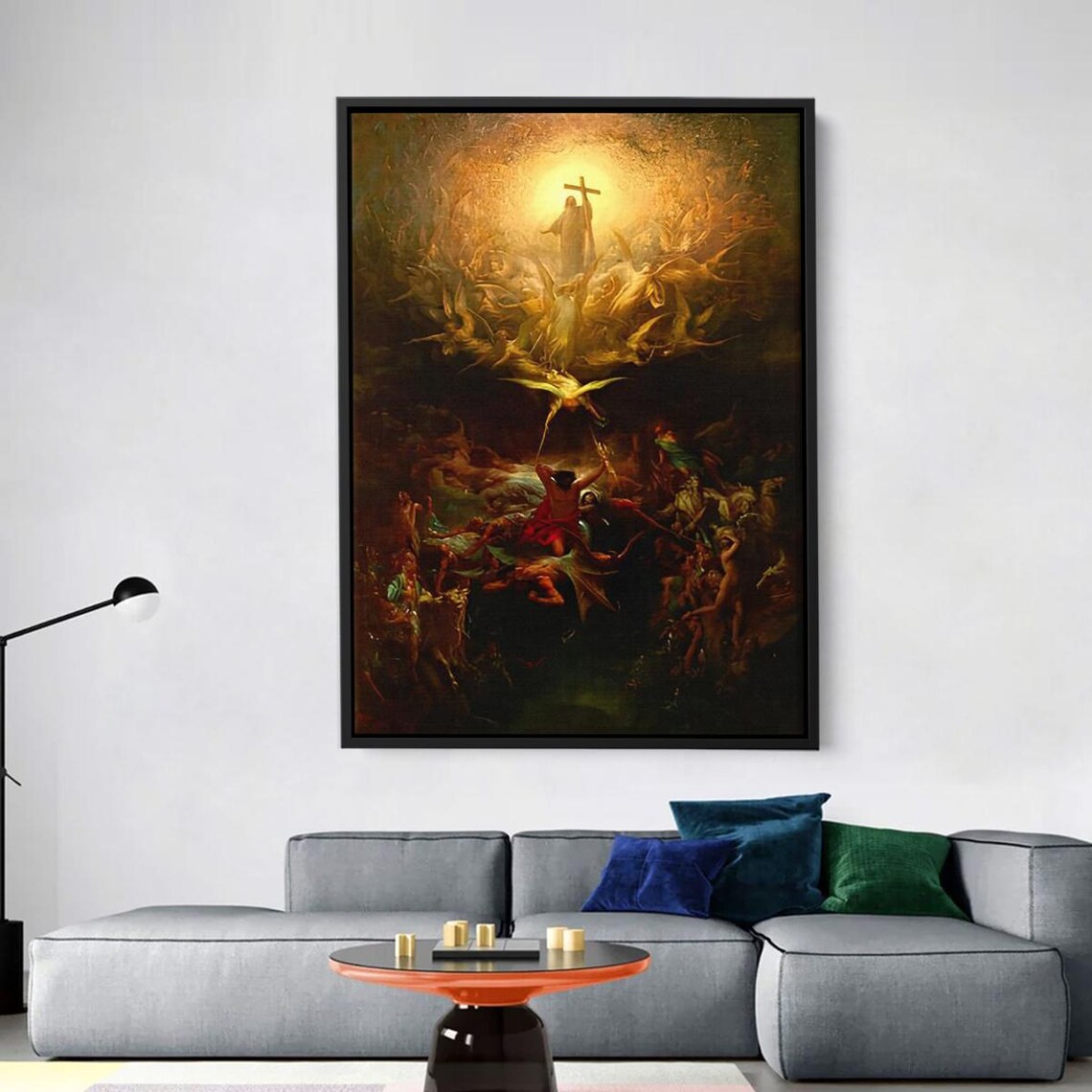 Heaven And Hell Classical Religious Oil Painting Style Art Poster