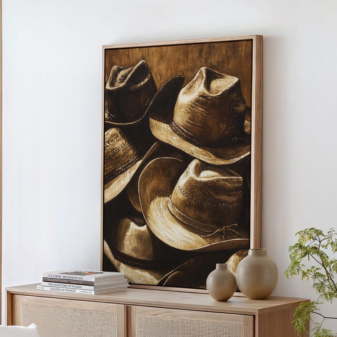 Rustic Cowboy Hats Wall Art Western Decor For Home Or Office