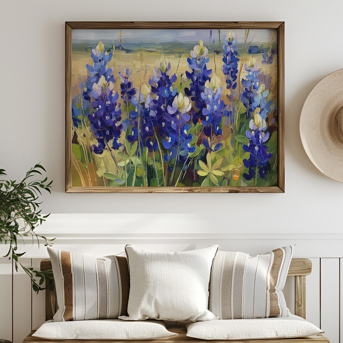 Texas Bluebonnets Blooming Countryside Art Print