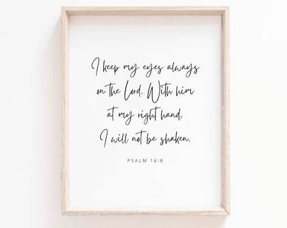 Psalm 168 Handwritten Scripture, Christian Decor
