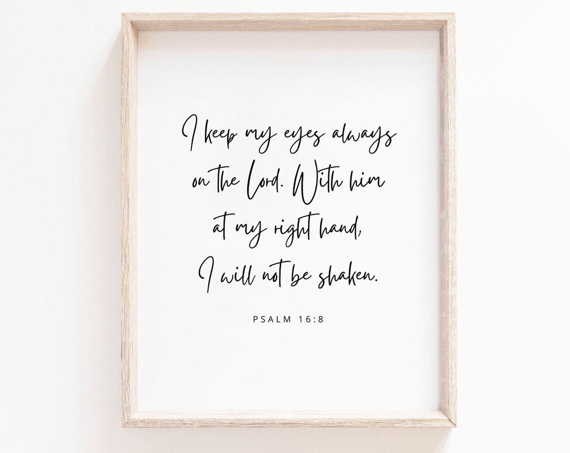 Psalm 168 Handwritten Scripture, Christian Decor