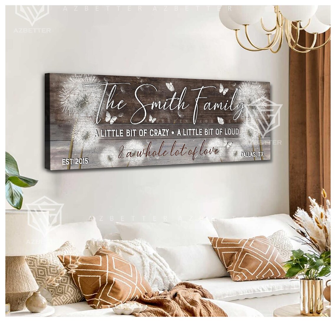 The Smith Family A Little Bit Of Crazy Dandelion Sign Poster