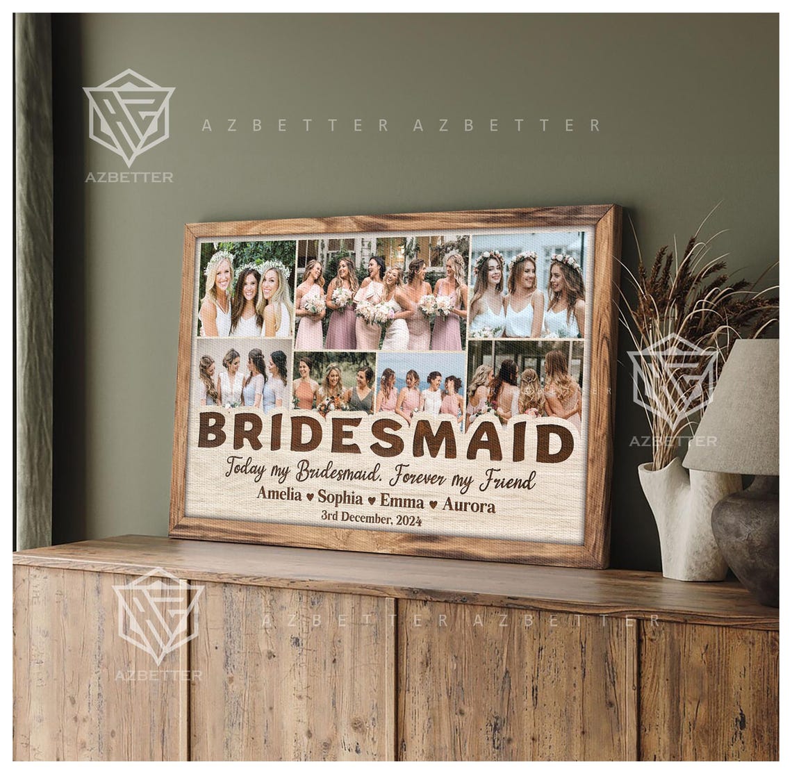 Bridesmaid Personalized Bridal Party Gift Custom Wedding Thank You Gift For Best Friend Or Her - Image 2