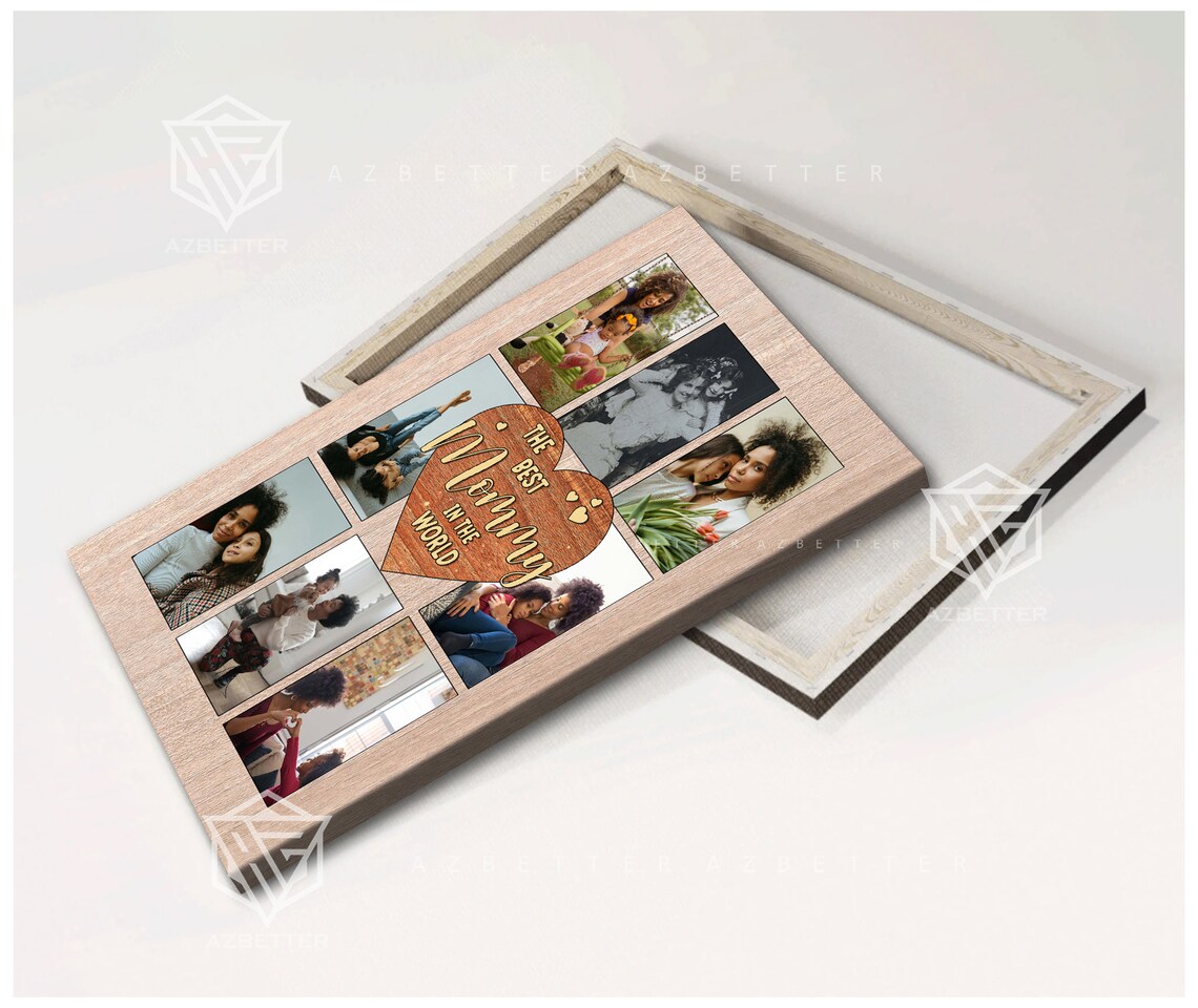 The Best Mommy In The World Heart Photo Collage Keepsake Poster - Image 4