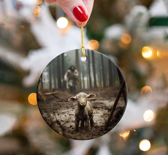 The Good Shepherd Is Coming Lost Lamb Christmas Ornament Poster