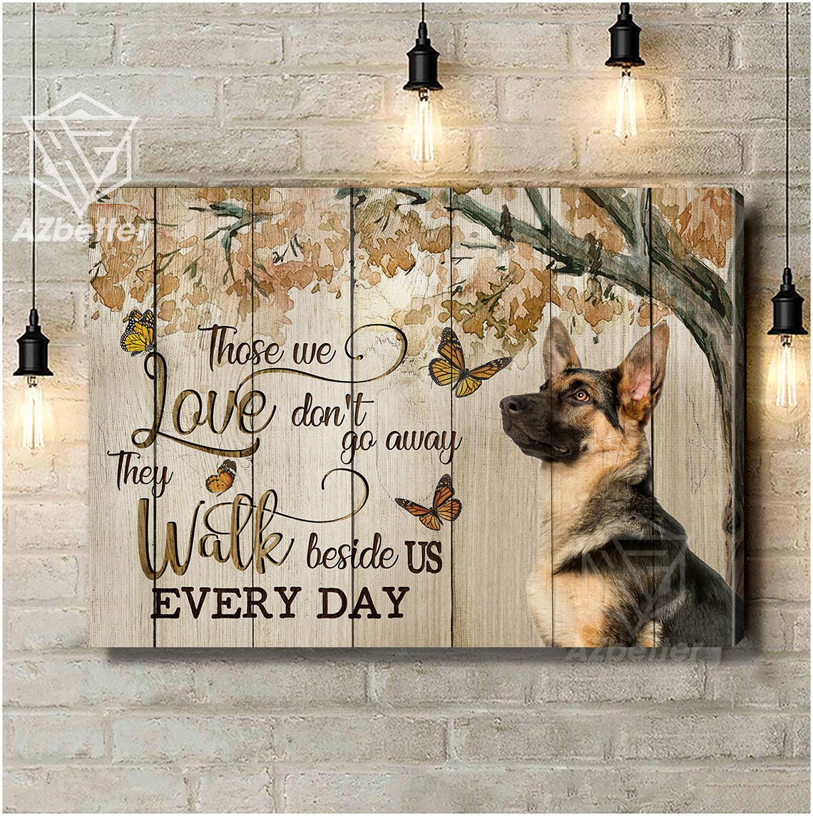 German Shepherd Memorial Wall Art, Dog Painting