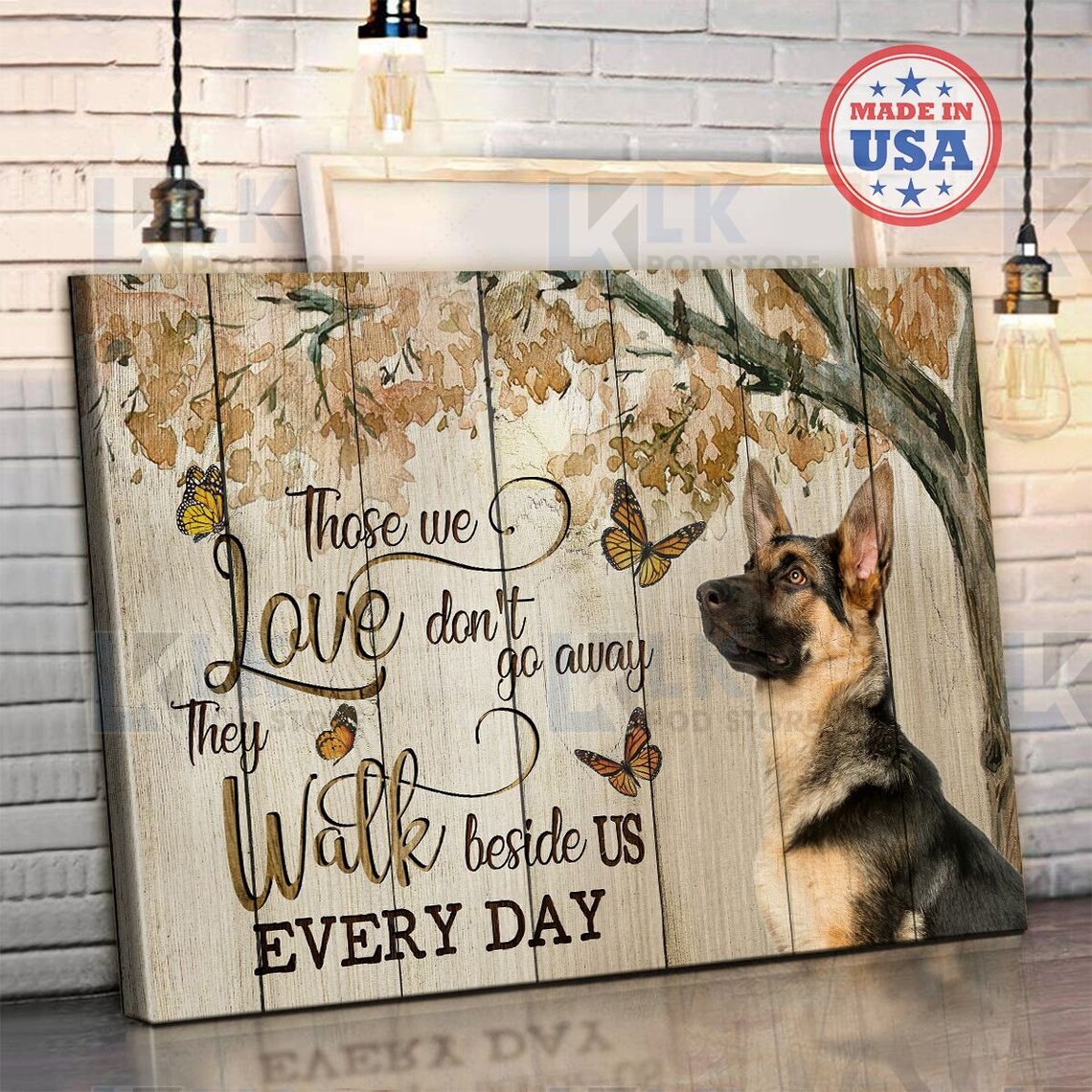 German Shepherd Memorial Wall Art, Dog Painting - Image 2