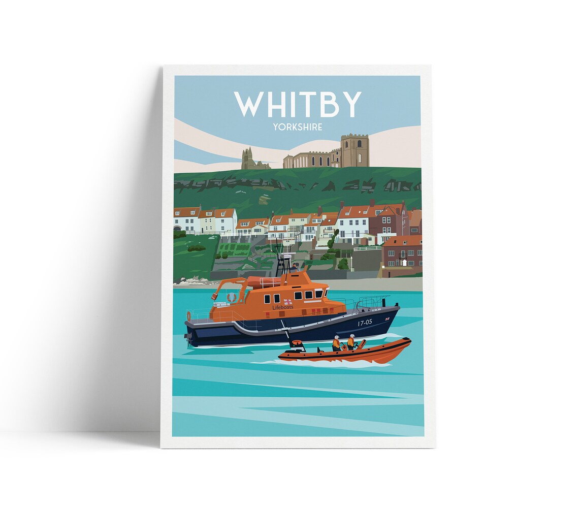 Whitby Abbey Travel Poster, North Yorkshire