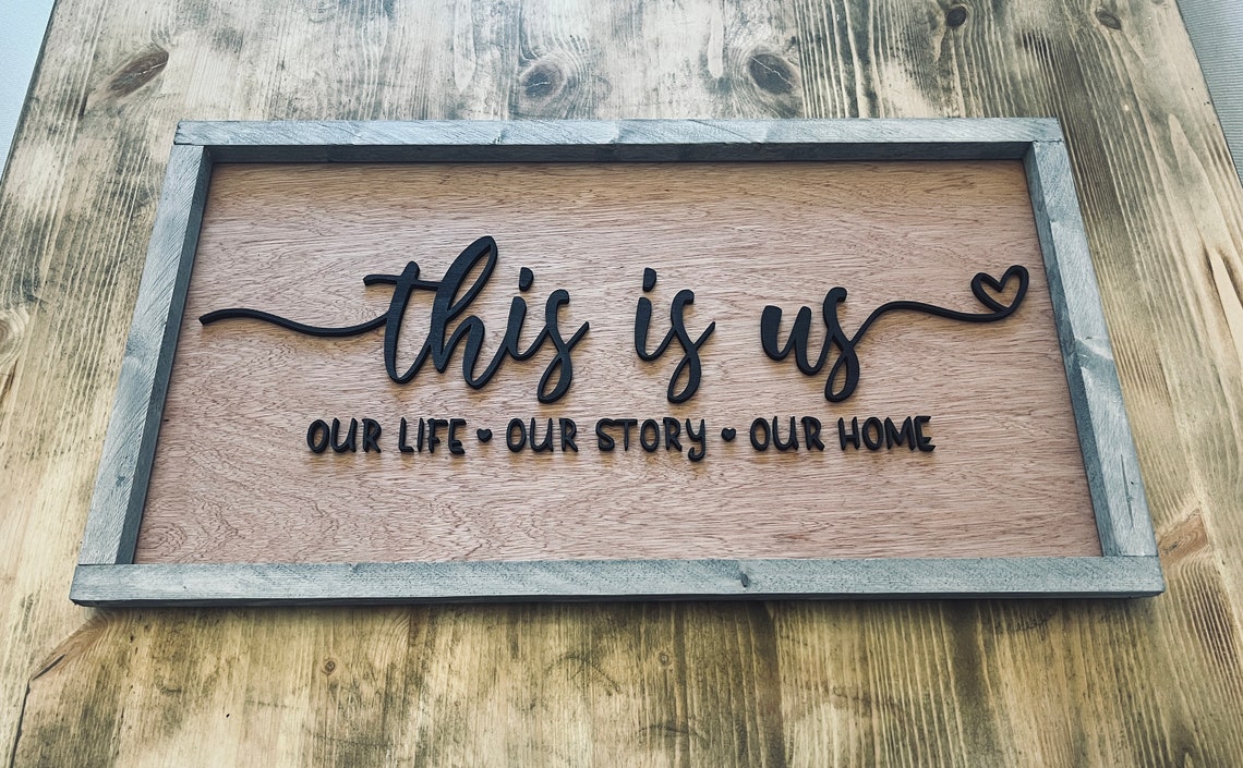 This Is Us Our Life Our Story Our Home Script Sign Style Poster - Image 3