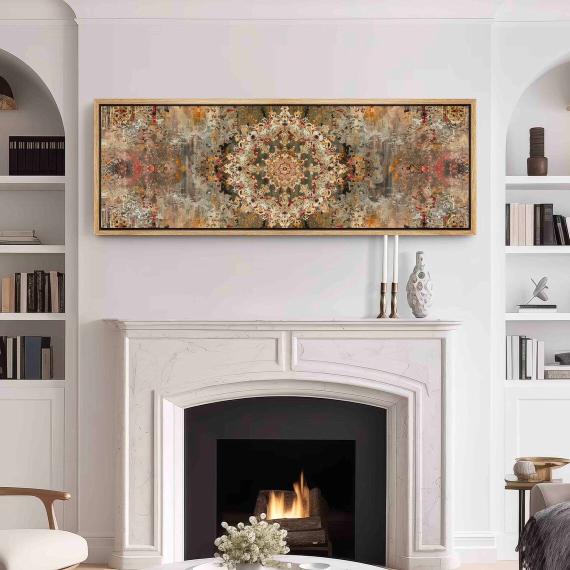 Beige Vintage Tapestry Art Print, Boho Decor - Image 3