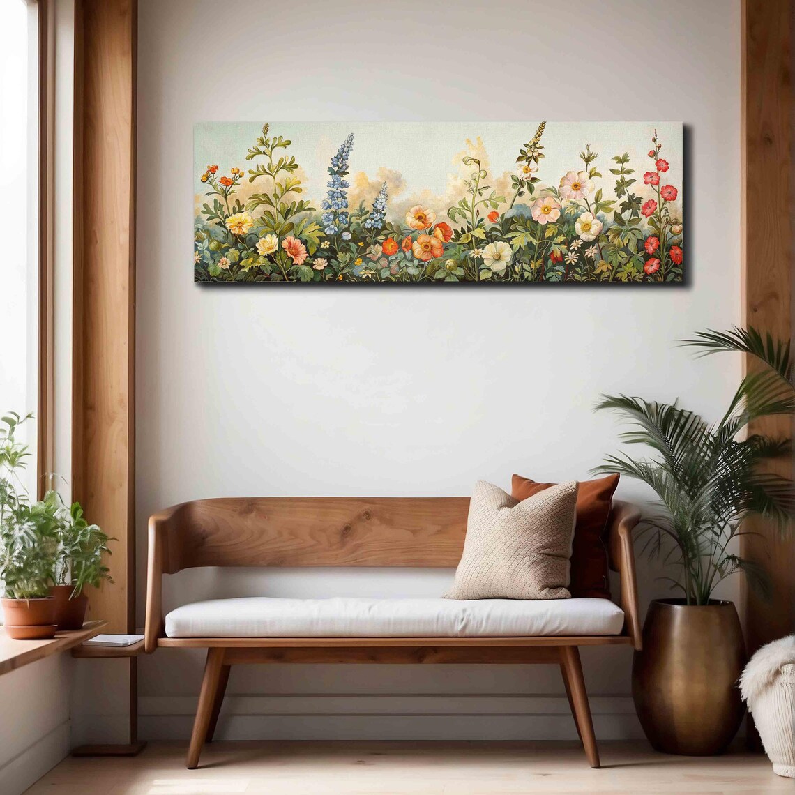 Vintage Botanical Floral Wall Art Print, Panoramic - Image 4