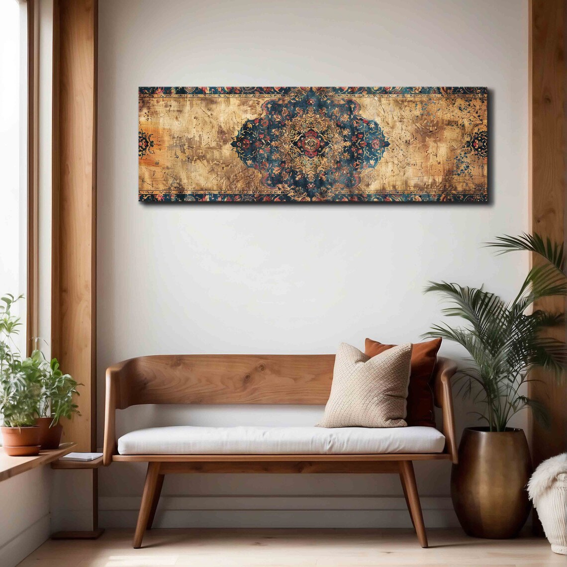 Vintage Tapestry Wall Art, Boho Textile Poster - Image 4