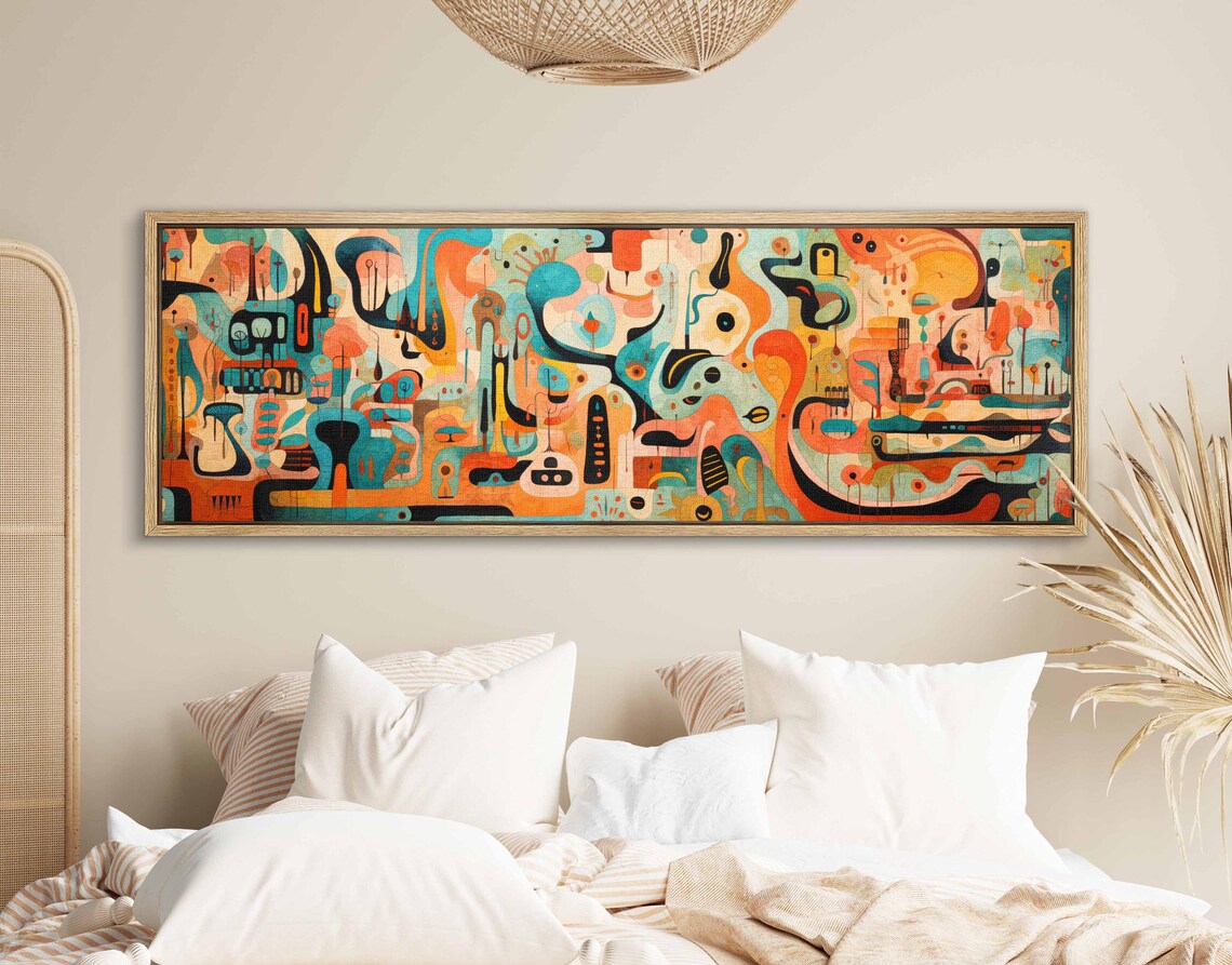 Modern Boho Wall Art, Panoramic Art Print - Image 2