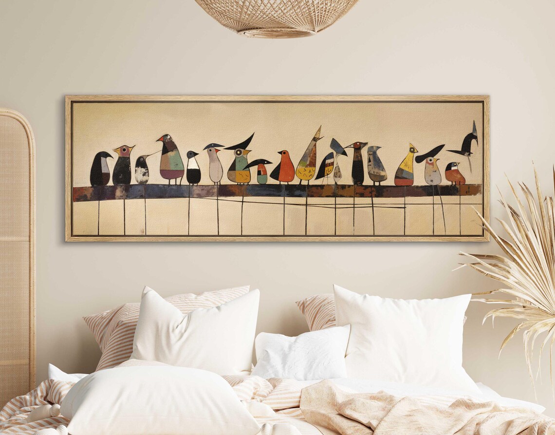 Birds On Wire Mid-Century Modern Art Print - Image 2