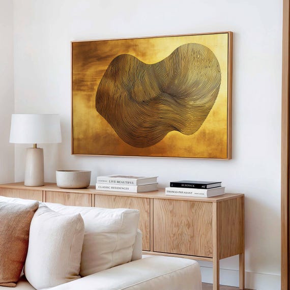 Luxury Gold Abstract Wall Art Print Black And Gold Modern Elegant Geometric Line Wall Decor Minimalist Metallic Painting Poster