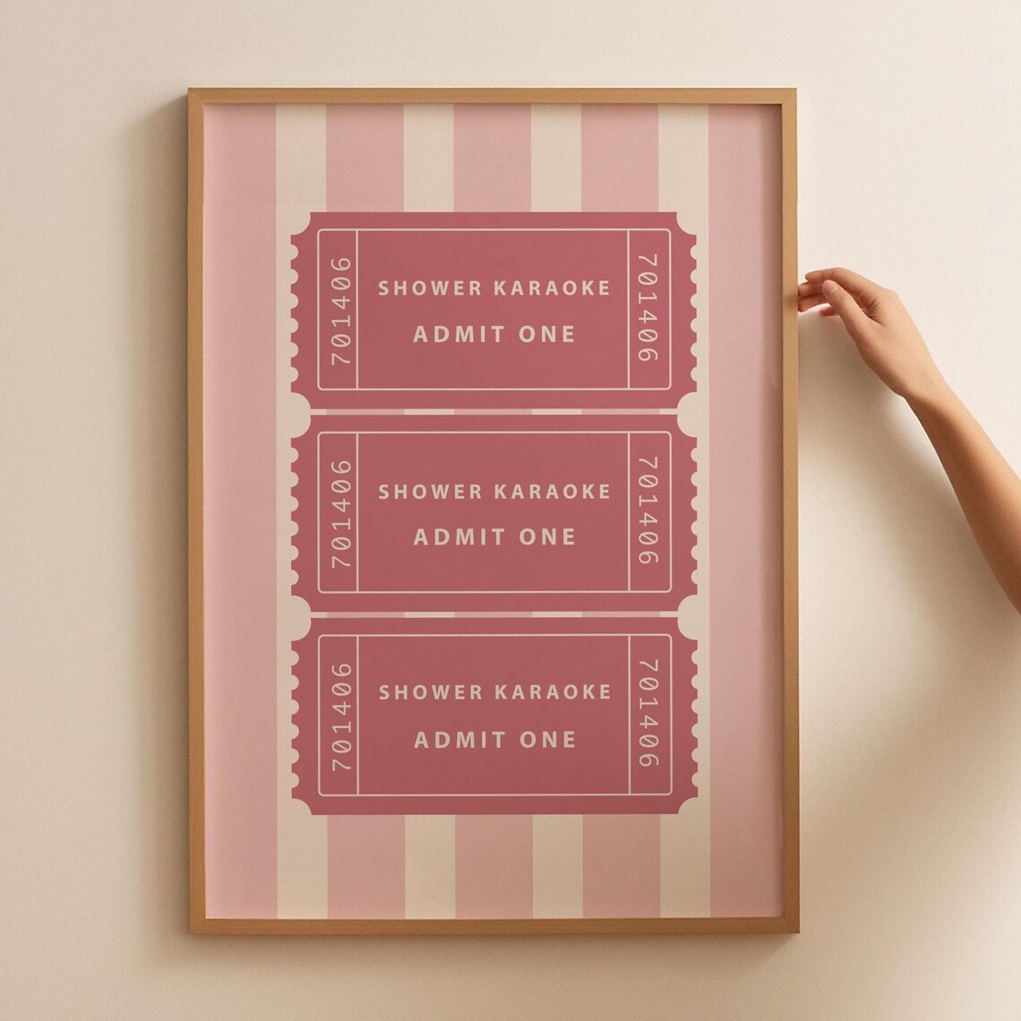Shower Karaoke Print, Trendy Bathroom Wall Art