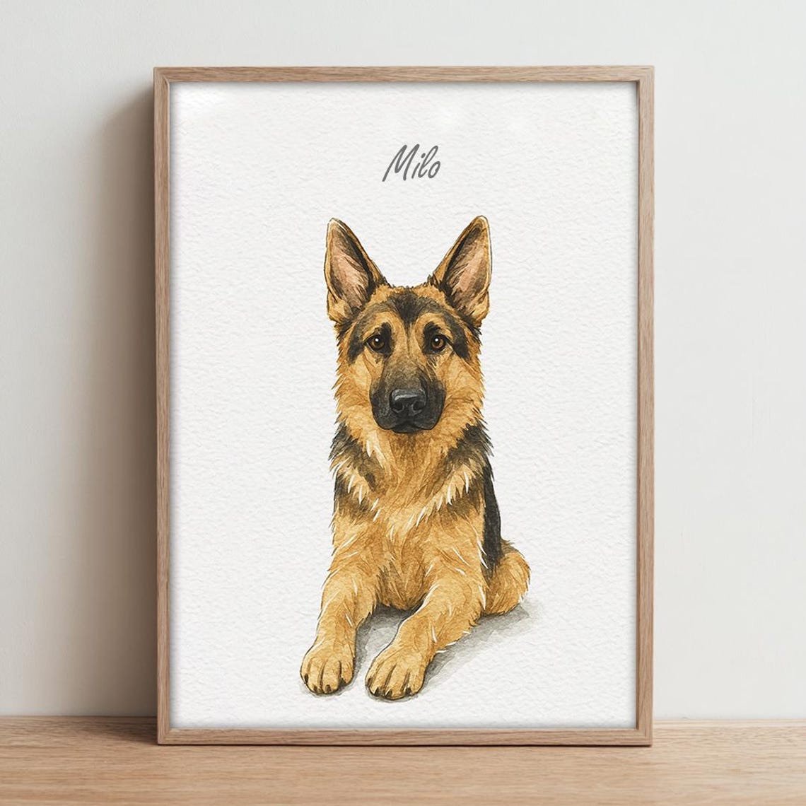 Custom Watercolor Portraits Personalized Pet Art Print