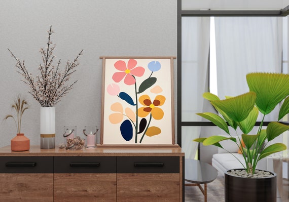 Flower Prints Exhibition Poster Framed Wall Art Retro Decor Cape Town Print Wall Decor Trendy Prints Gift Idea