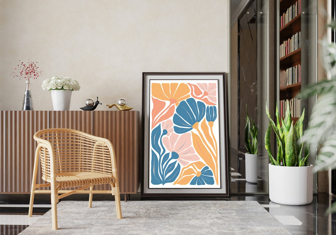 Matisse Flower Modern Art Print, Home Decor