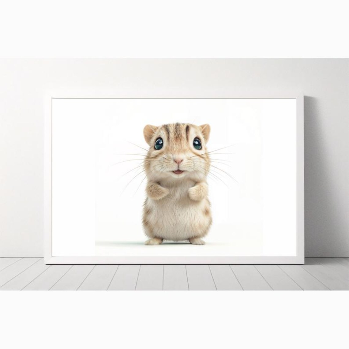 Adorable Baby Gerbil with Big Eyes Cute Kids Nursery Room Poster - Image 4