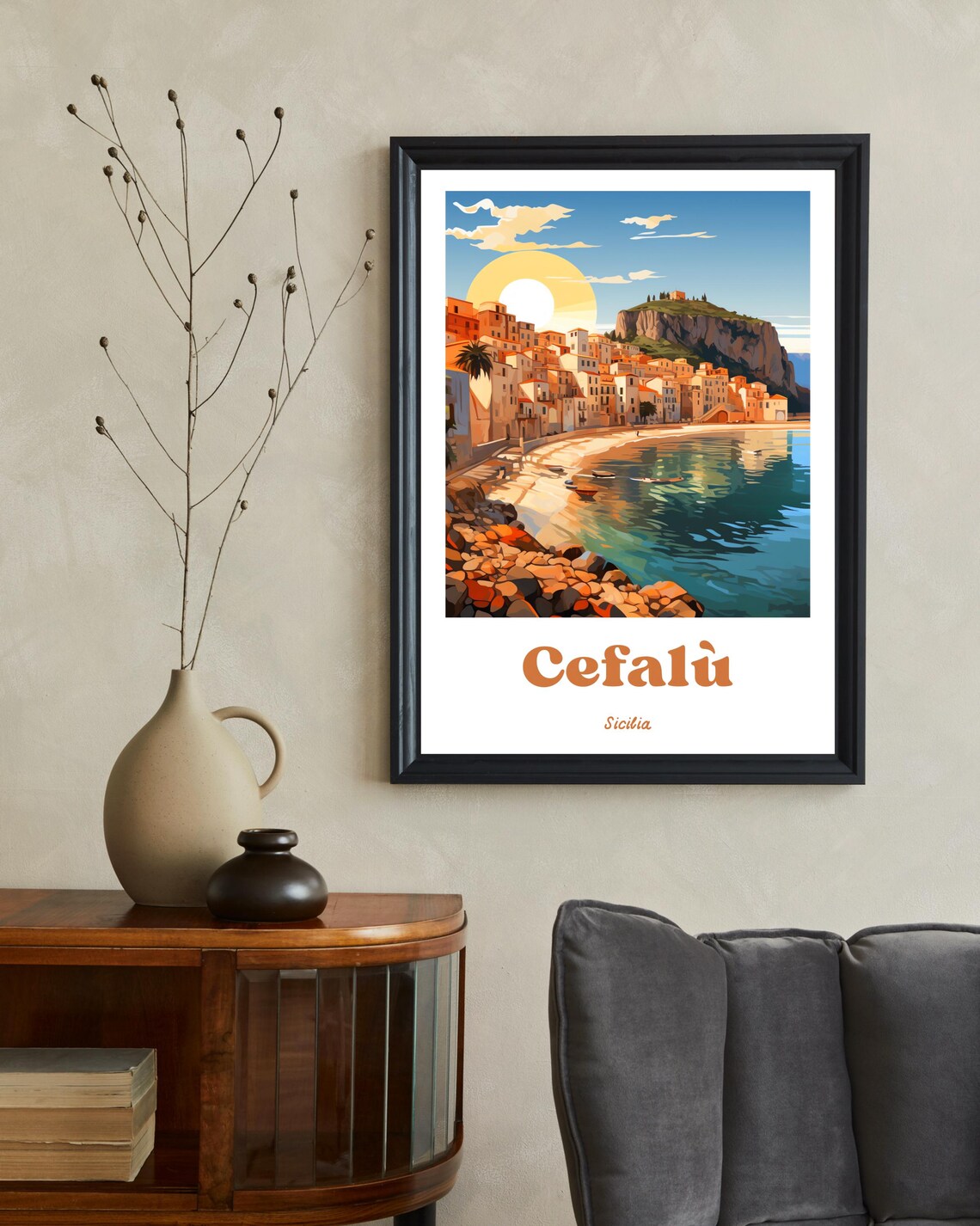Cefalu, Sicily Italy Travel Poster - Image 2