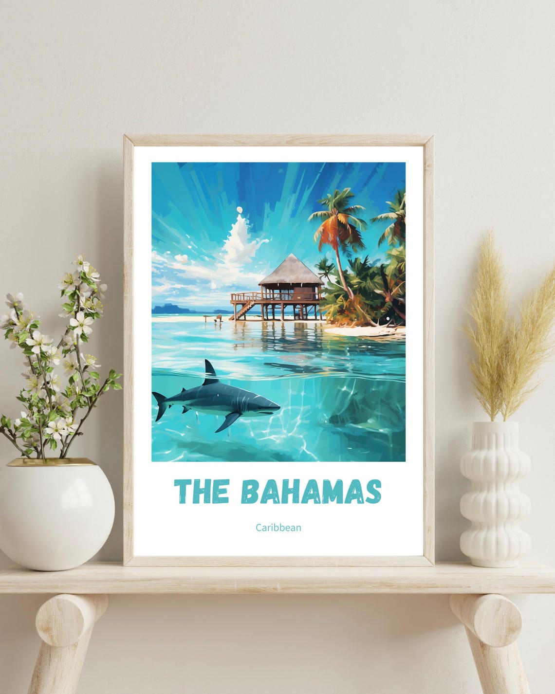 The Bahamas Retro Travel Poster