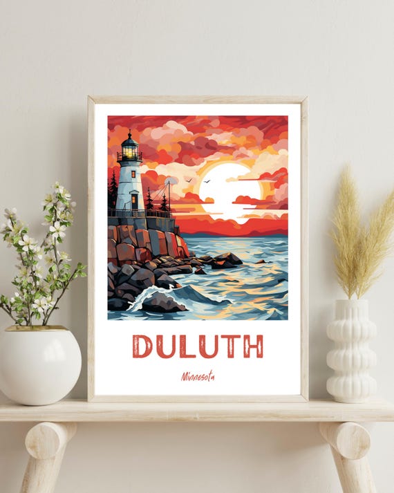 Duluth Minnesota Christmas Poster Print
