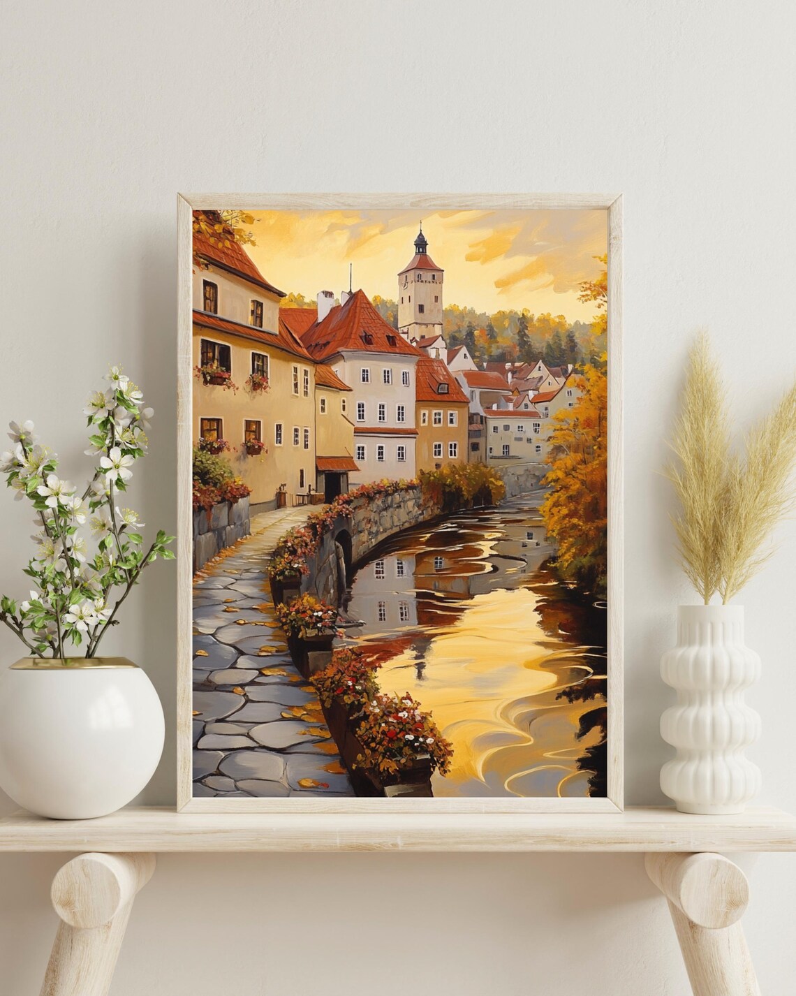 Cesky Krumlov Travel Poster, Czech Republic Gift