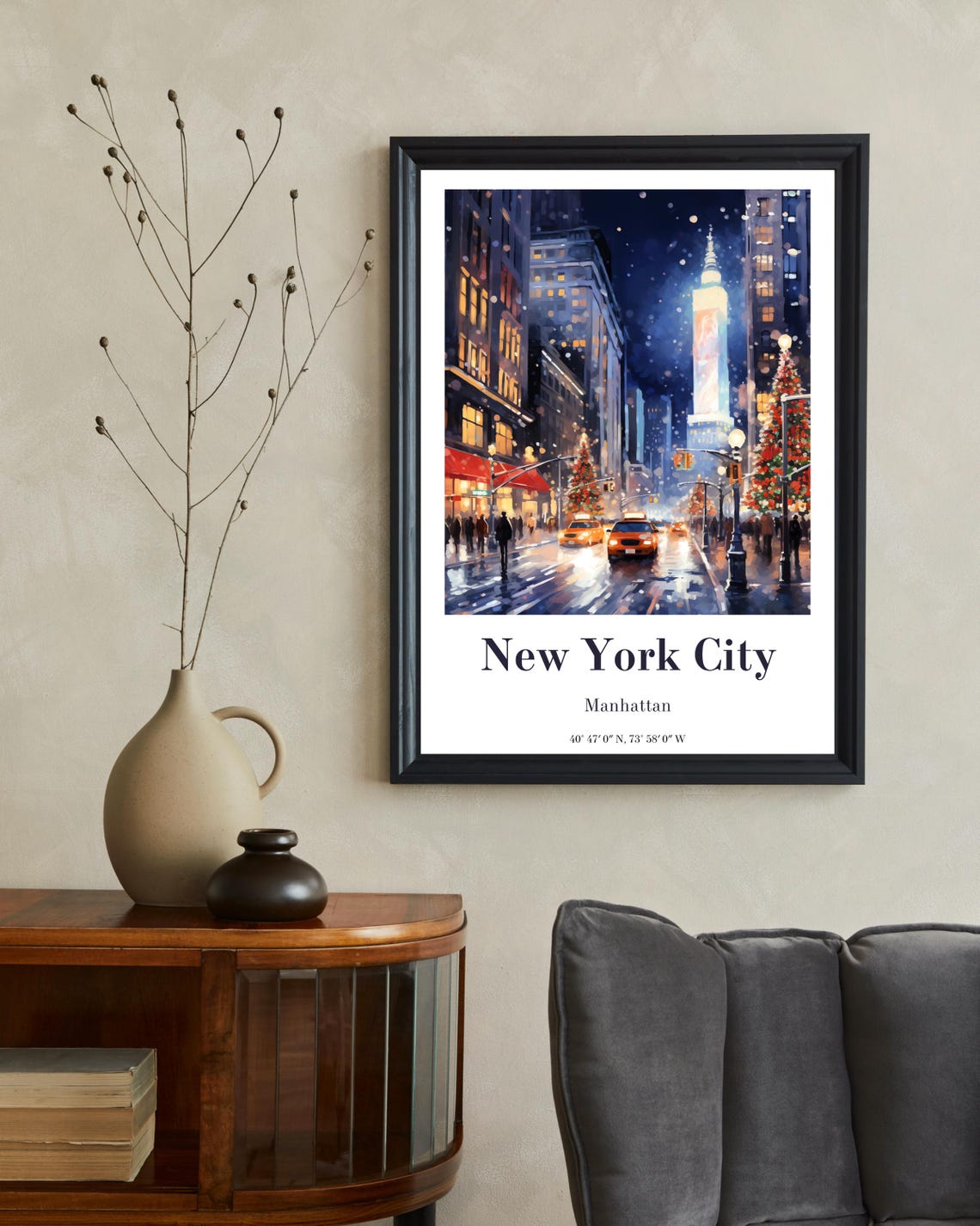 New York City Christmas Travel Poster - Image 2