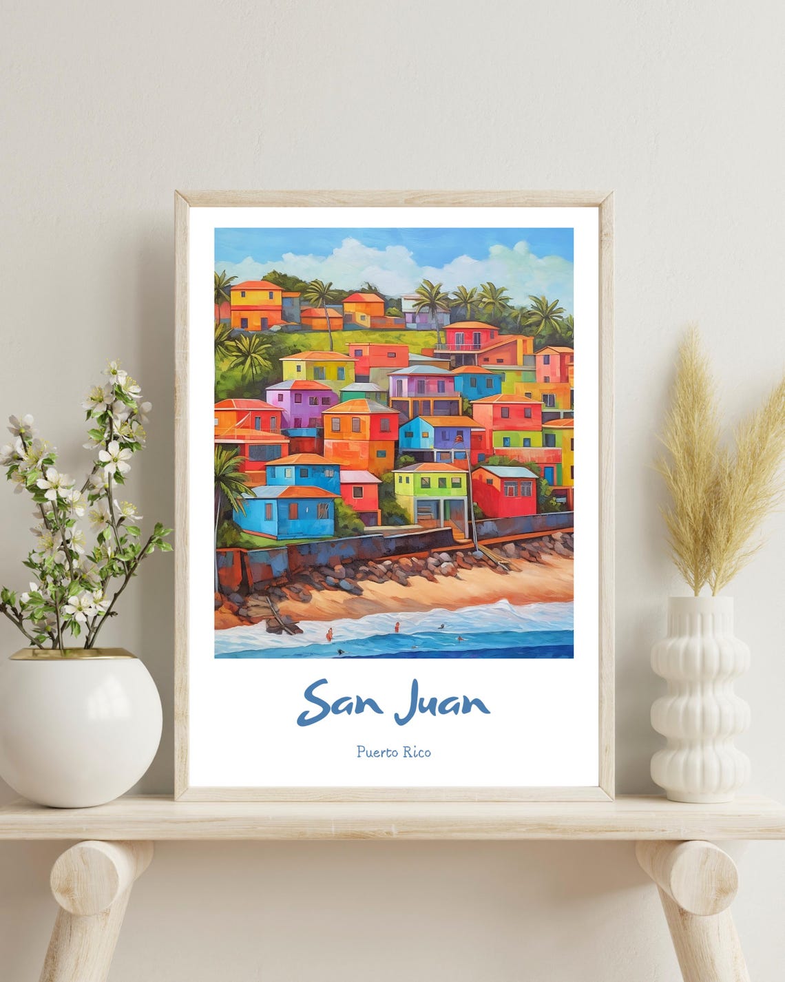 San Juan Travel Poster, Puerto Rico Decor